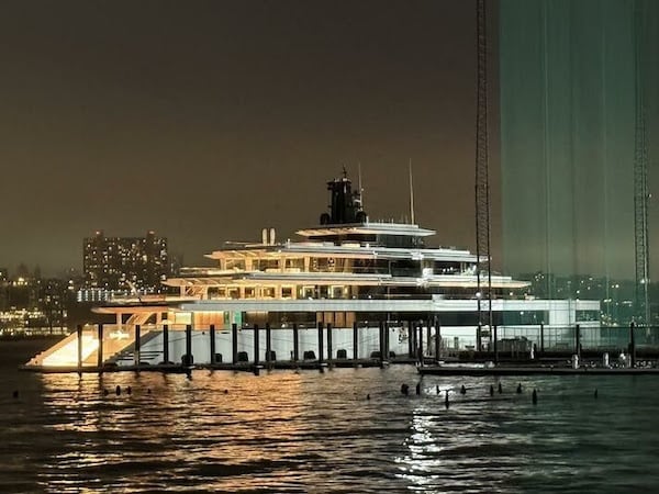 103 metre Feadship super yacht Ulysses in New York City