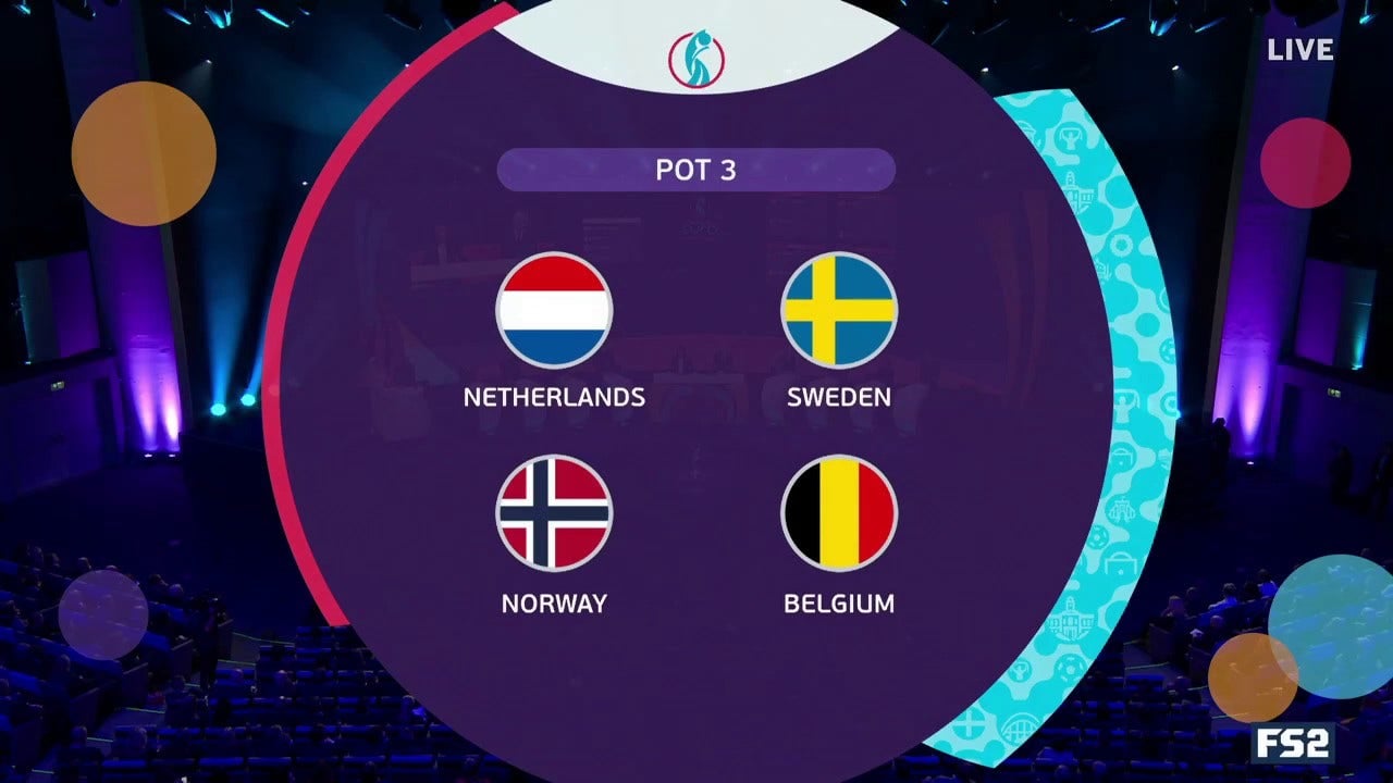 Netherlands, Sweden, Norway and Belgium selected from Pot 3 | UEFA Women's Euro 2025 Draw