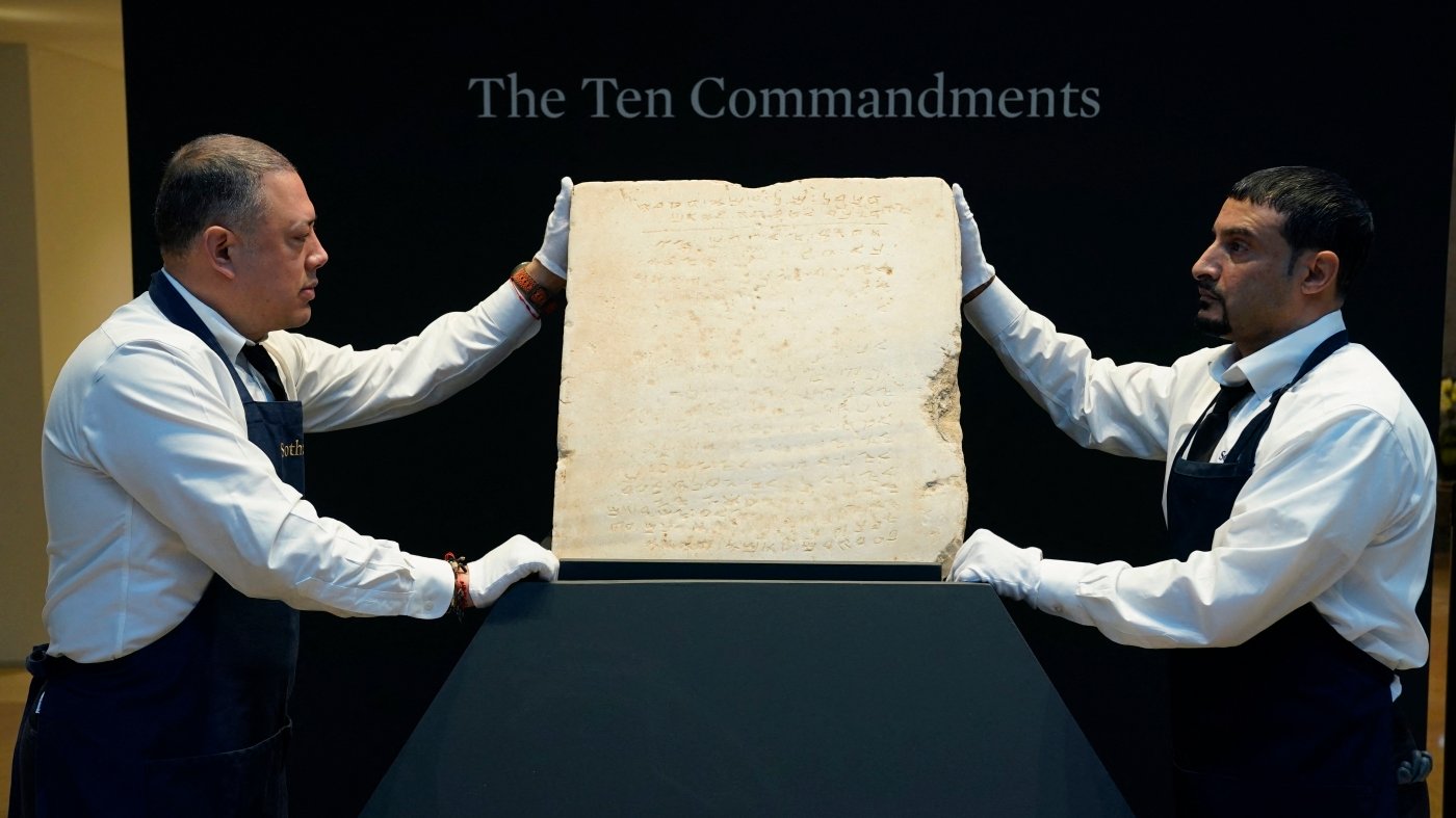 Sotheby's to auction off ancient Ten Commandments tablet