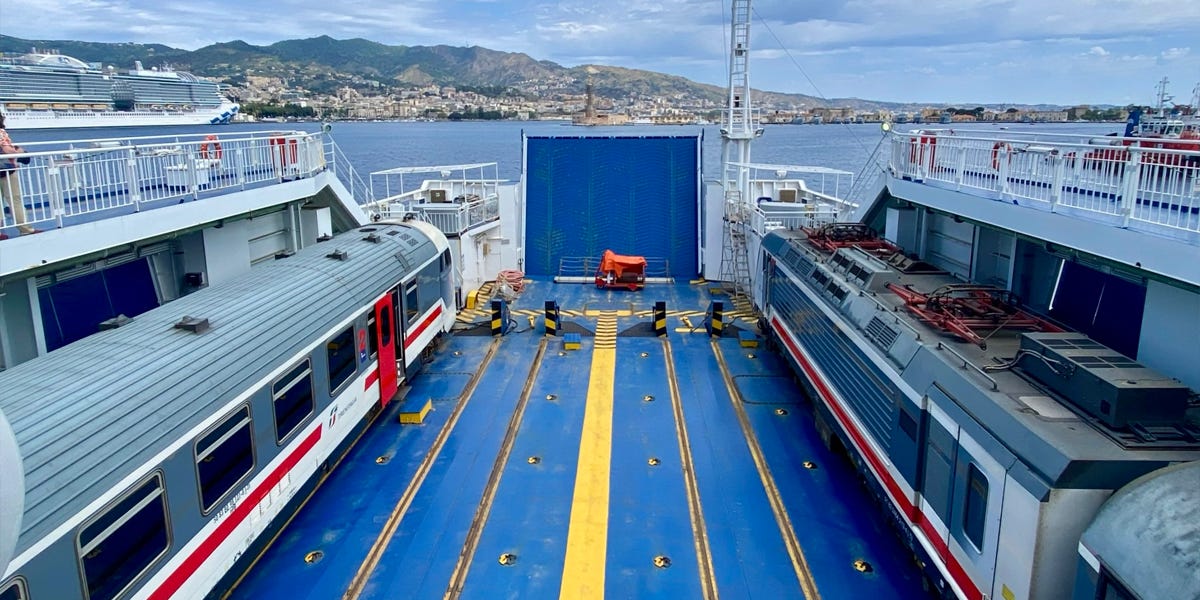 I rode a train that rolls aboard a ferry. For just $30, it was a unique way to see the beautiful Italian coast.