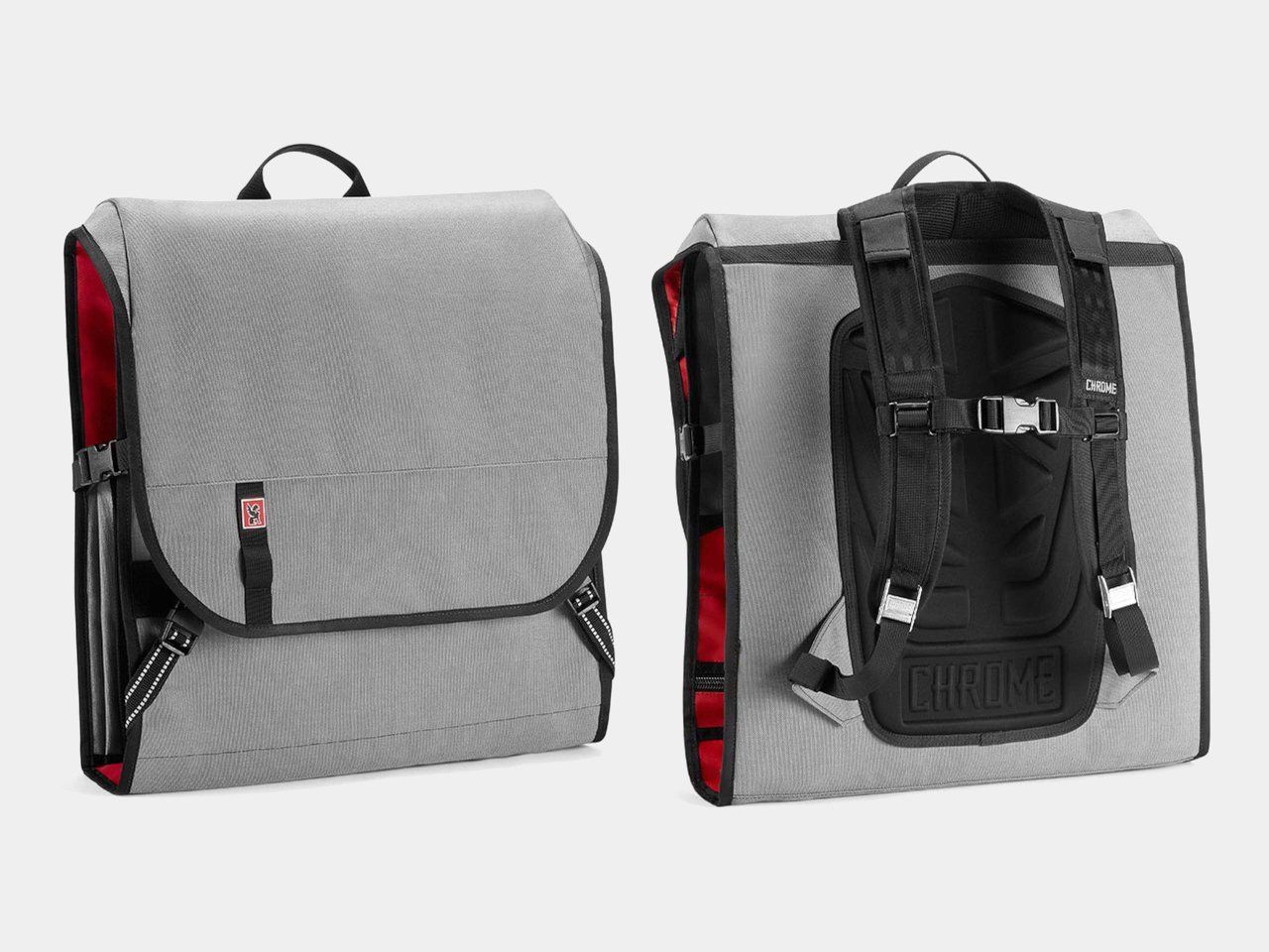 Odd backpack is designed for carrying spare bicycle tires and large objects