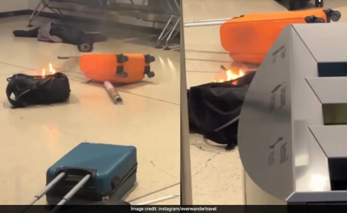 Video: Panic At Berlin Airport As Flyer's Backpack Catches Fire