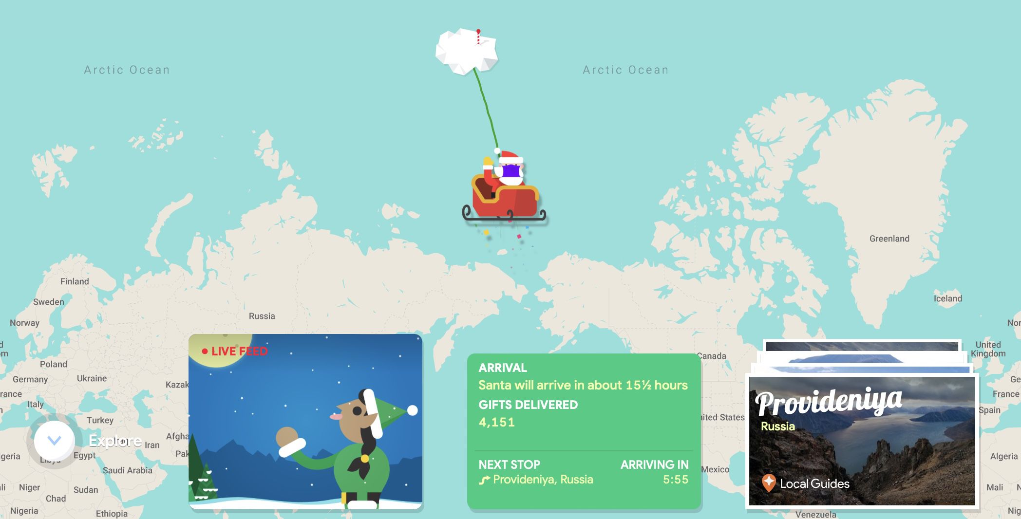 Track Santa's Journey From the North Pole Using Google's Santa Tracker