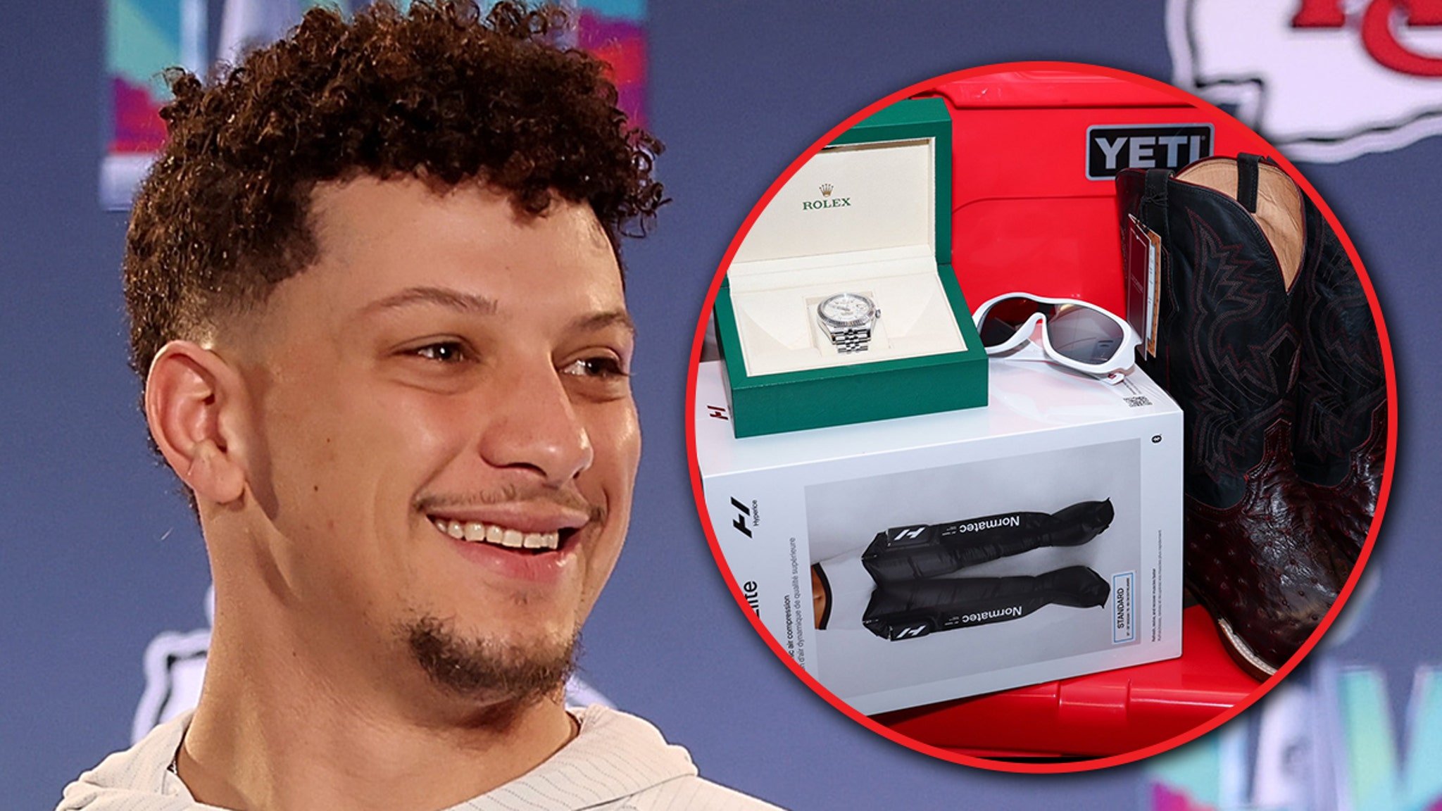 Patrick Mahomes Showers Teammates In Gifts, Rolexes & Lucchese Boots!