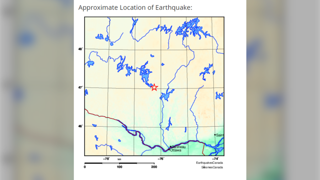 4.1 magnitude earthquake in western Quebec felt in Ottawa and Montreal 