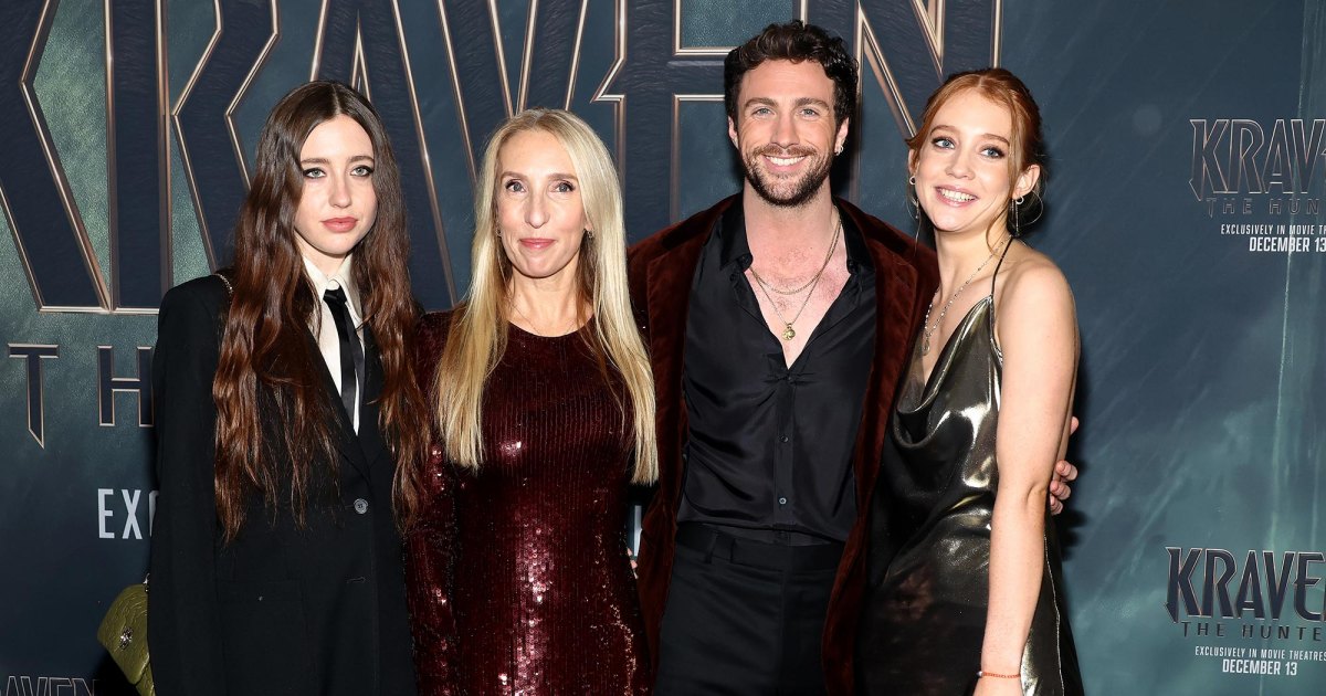 Aaron Taylor-Johnson and Wife Sam Have Family Night Out at Movie Premiere