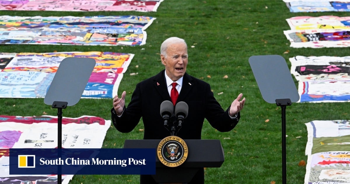 Aids Memorial Quilt on display at White House for first time