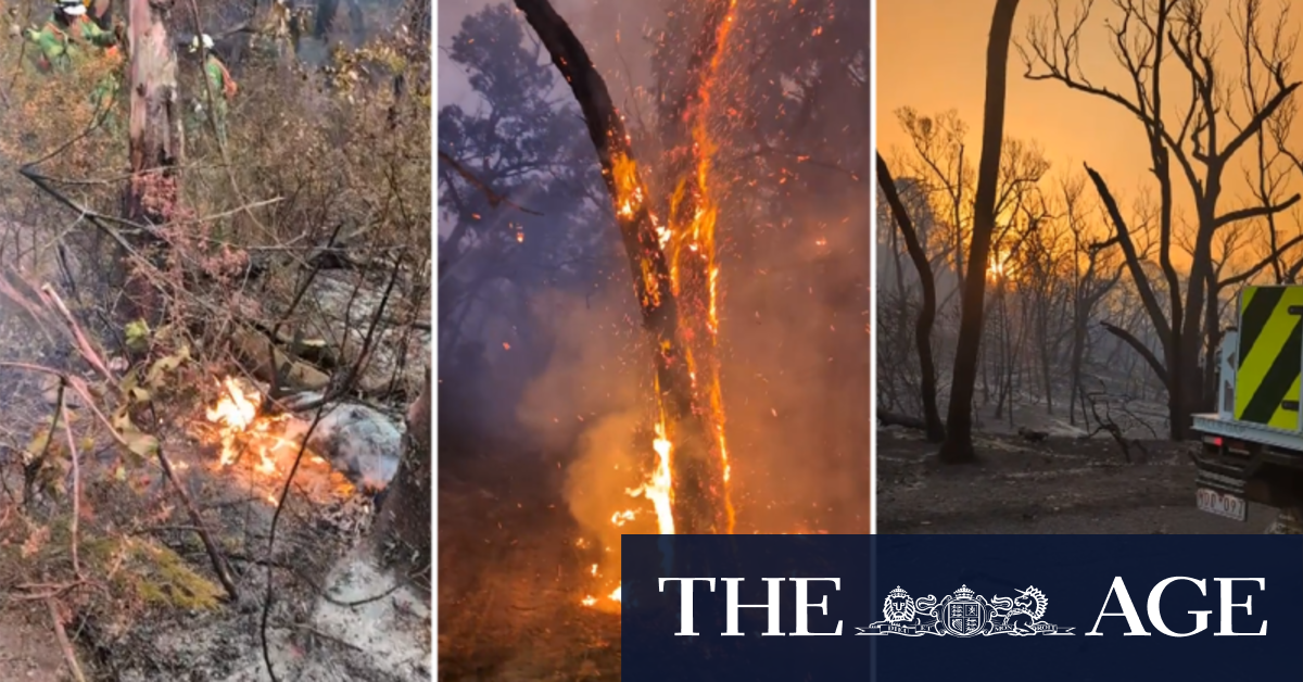 Bushfire burns out of control north-west of Melbourne