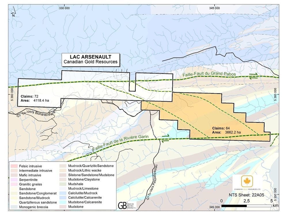 Canadian Gold Resource Expands Lac Arsenault Property Targeting High-Grade Epithermal Gold-Silver Mineralization