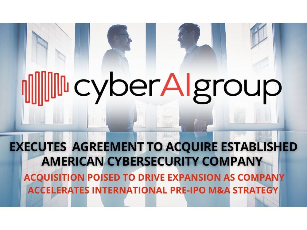 Cyber A.I. Group Executes Comprehensive Agreement to Acquire Established American Cybersecurity Company