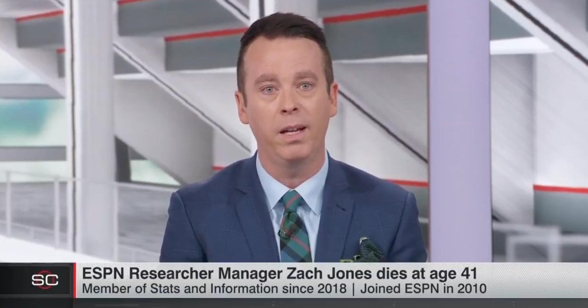 ESPN Anchor Randy Scott Tears Up Announcing Death of Staffer Zach Jones