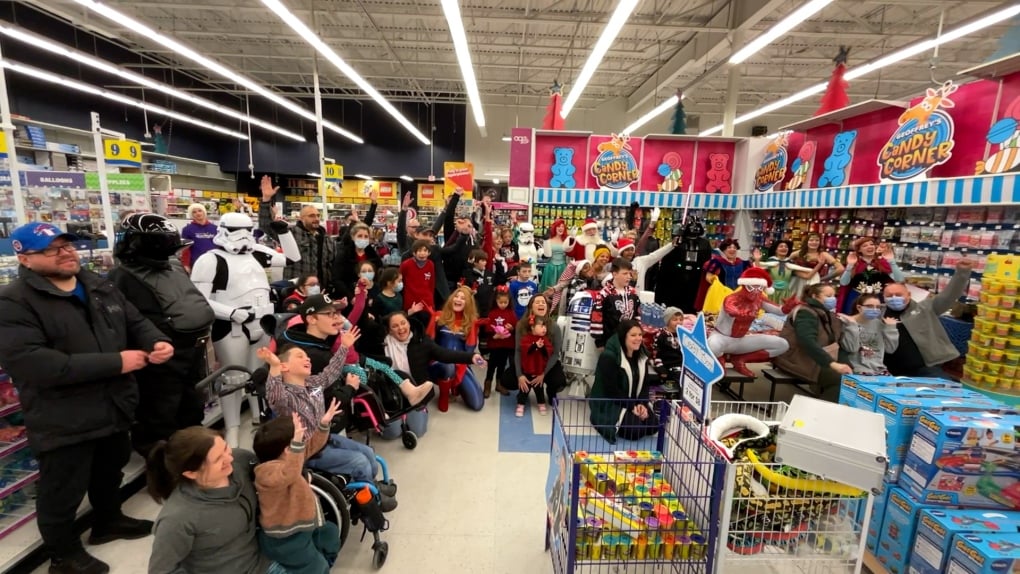 Families with sick kids enjoy private shopping spree at Ottawa Toys 'R' Us