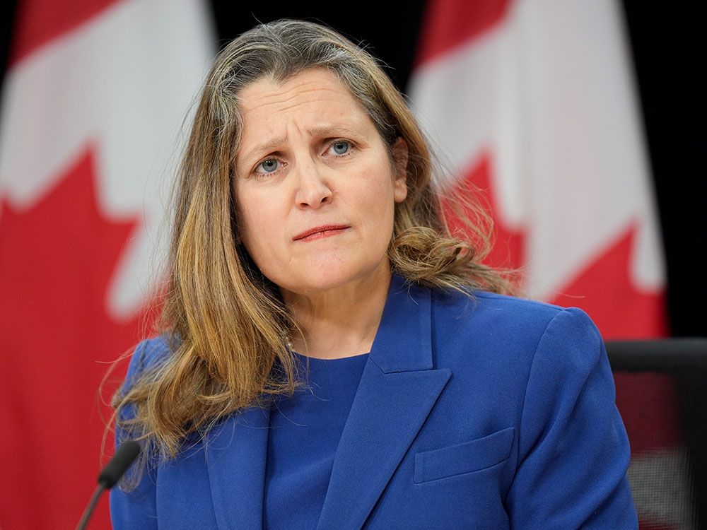 Finance Minister Chrystia Freeland resigns from cabinet