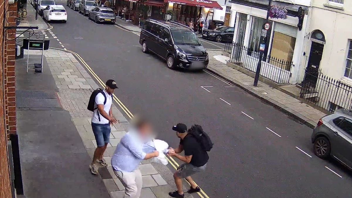 Granddad fights off Rolex watch muggers in central London by swinging takeaway bags