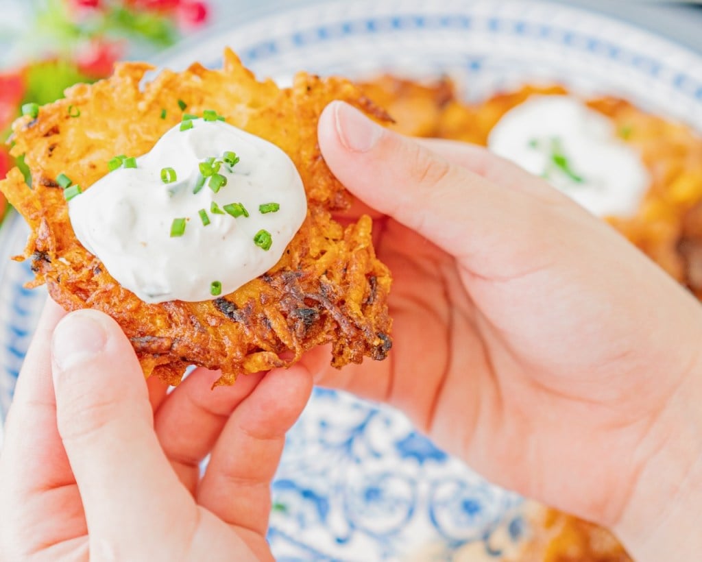 Hanukkah Recipe: Classic latkes with sweet or savory garnishes