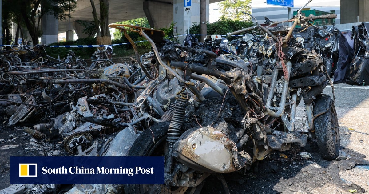 Hong Kong man arrested after 31 motorbikes damaged in suspected arson case