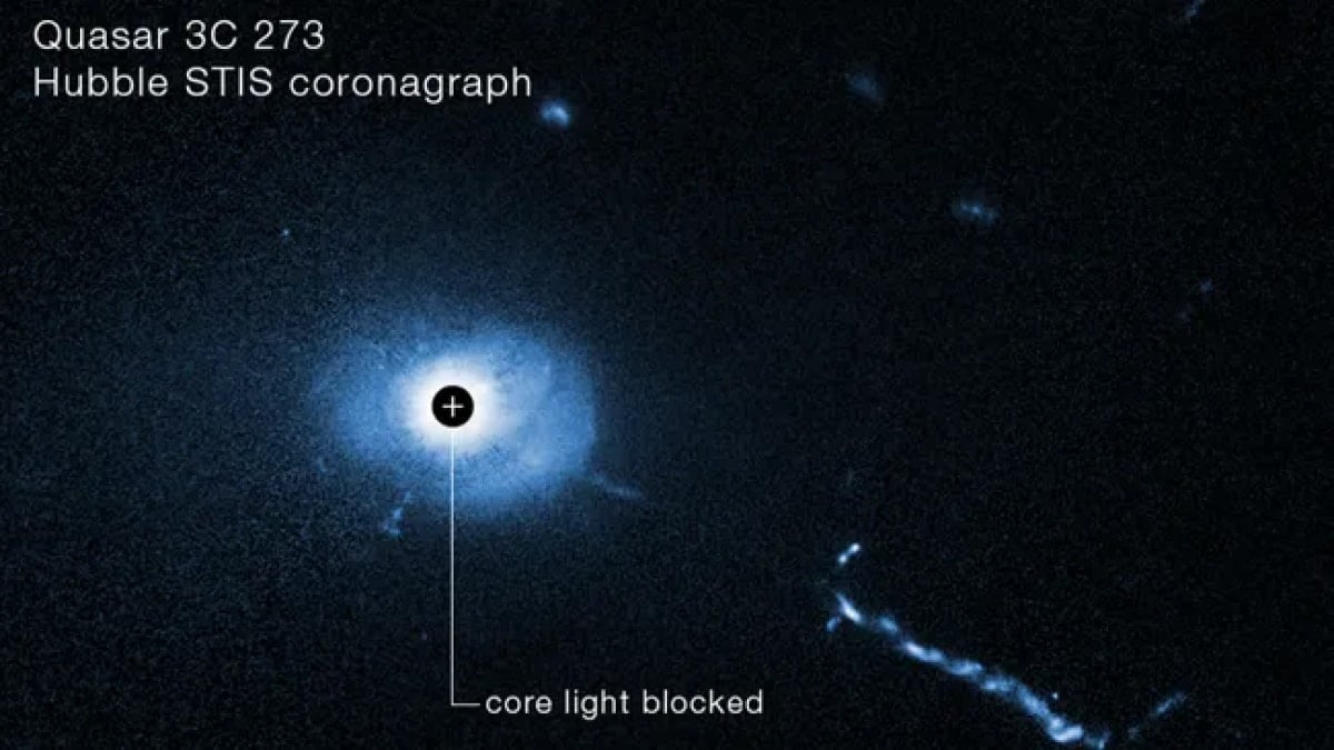 Hubble Captures Closest View of Quasar 3C 273, Revealing Mysterious Structures