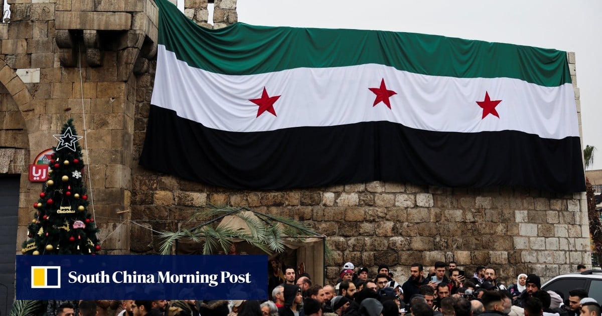 Hundreds protest in Syria after burning of Christmas tree sparks outrage among Christians