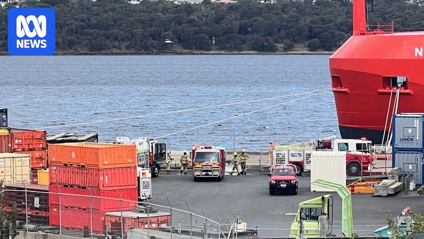 Jet fuel spill shuts part of Hobart's waterfront, with people told to close windows due to hazardous materials