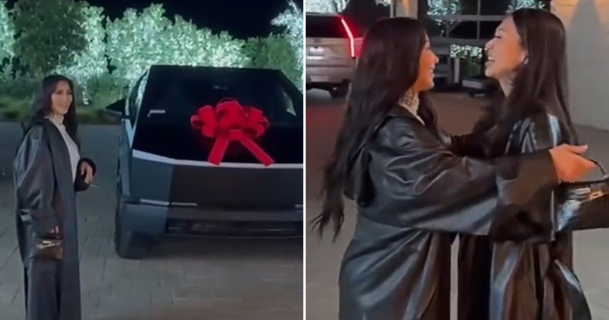 Kim Kardashian Surprises BFF Tracy Romulus With 'Crazy' Cybertruck