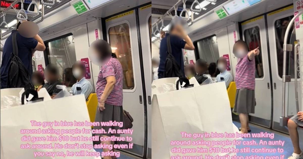 Man allegedly begs for money on train, woman tells him to 'start earning his own'