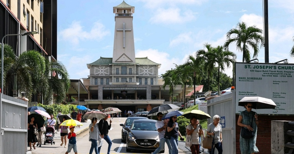 Man found with folding knife at St Joseph's Church forgot to put it away after job: Police