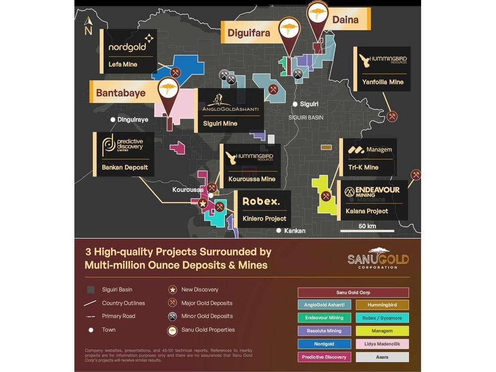 Montage Gold Enters Into Strategic Partnership with Sanu Gold Given Its Highly Attractive Exploration Properties in Guinea