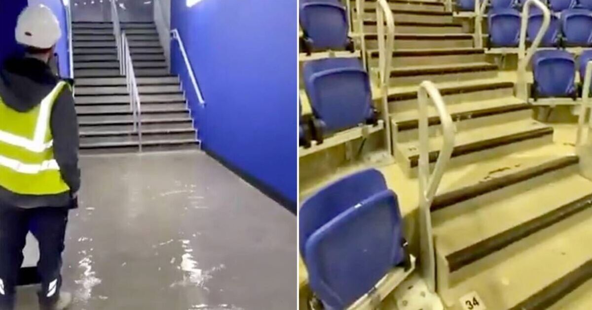 New Everton stadium leaking with torrents of water months before Toffees set to move in