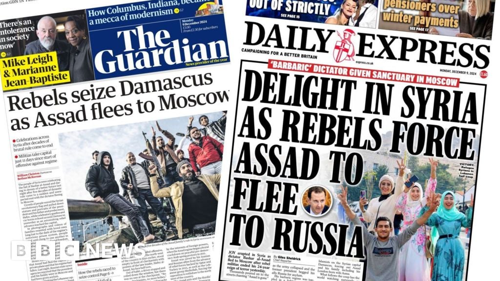 Newspaper headlines: Fall of Assad and the future of Syria dominate front pages