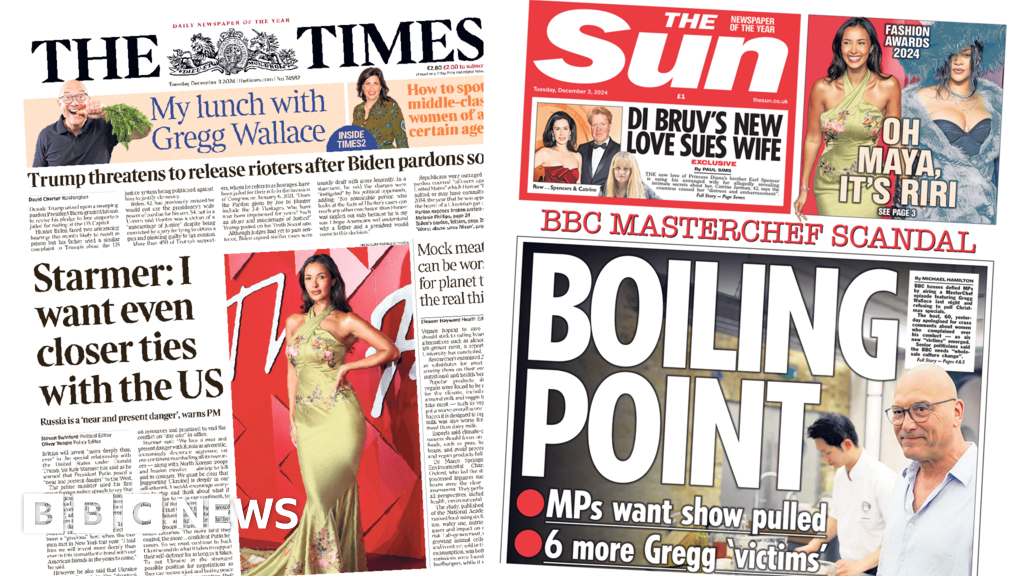 Newspaper headlines: Starmer wants 'closer US ties' and Wallace 'Boiling Point'