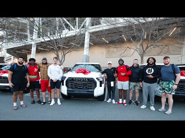 NFL QB Brock Purdy Surprises His Offensive Line With Brand-New Toyota TRD Pros