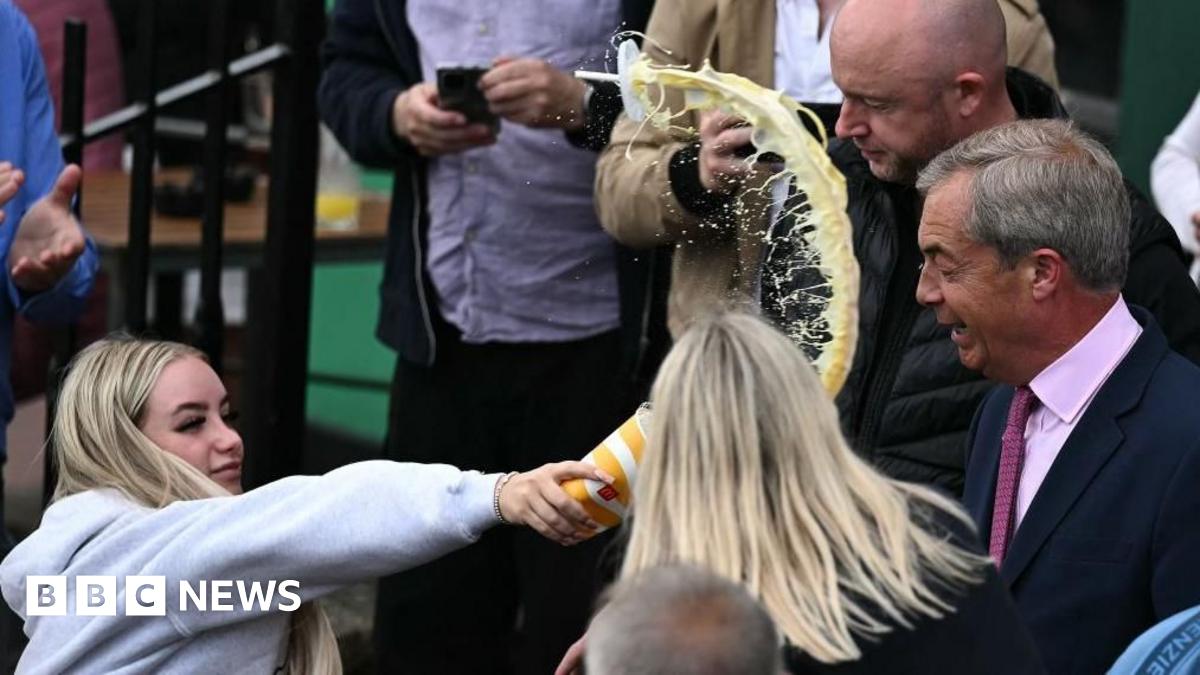 Nigel Farage: Victoria Bowen sentenced for hurling milkshake