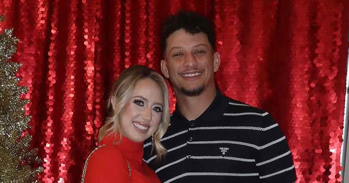 Patrick Mahomes, Pregnant Wife Brittany Feel 'Very Merry' at Holiday Bash