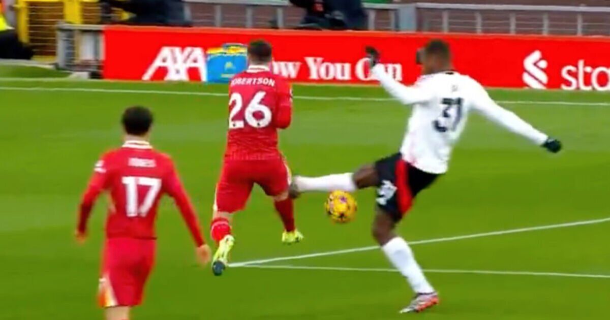 Premier League issue statement as Fulham star avoids red card minutes into Liverpool clash