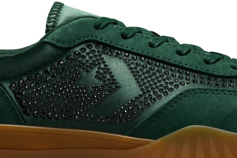 Swarovski Links up With Converse for a Pair of Bedazzled Run Star Trainers in "Deep Emerald"