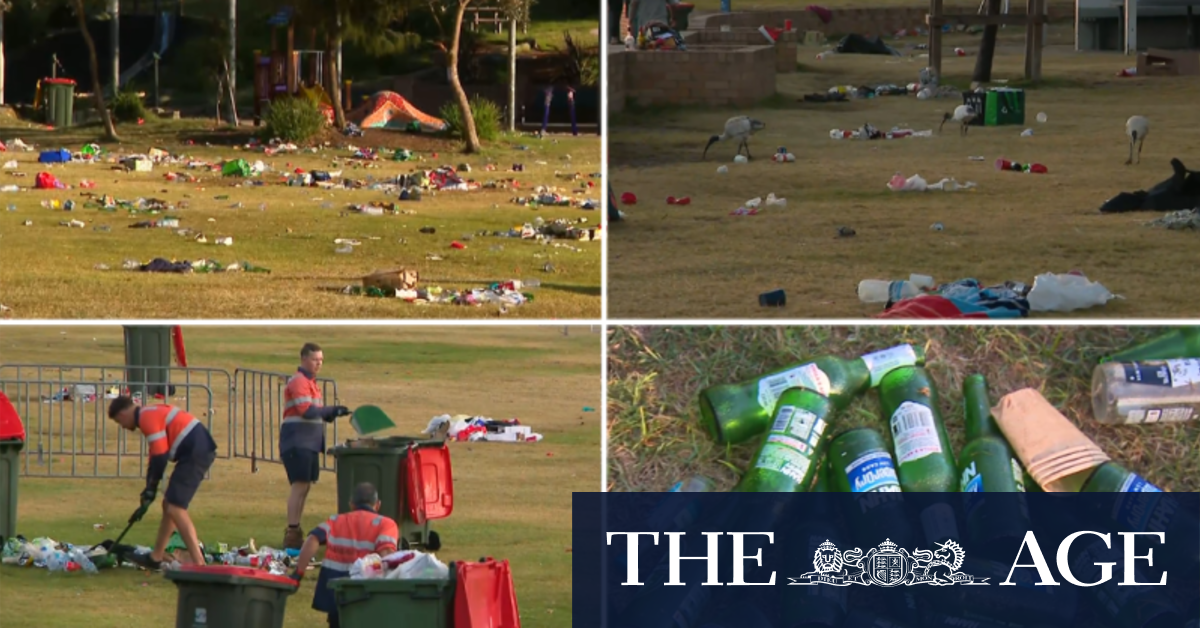 Sydney beach left covered in rubbish on Boxing Day