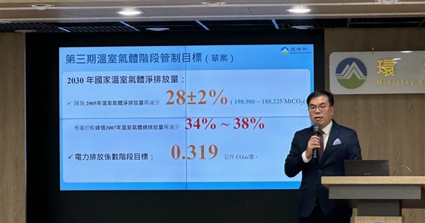 Taiwan revises 2030 carbon reduction target upwards