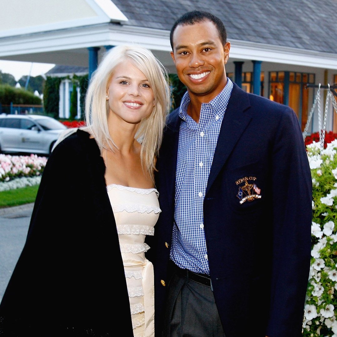  Tiger Woods Hugs Ex-Wife Elin Nordegren at Son Charlie's Golf Event 