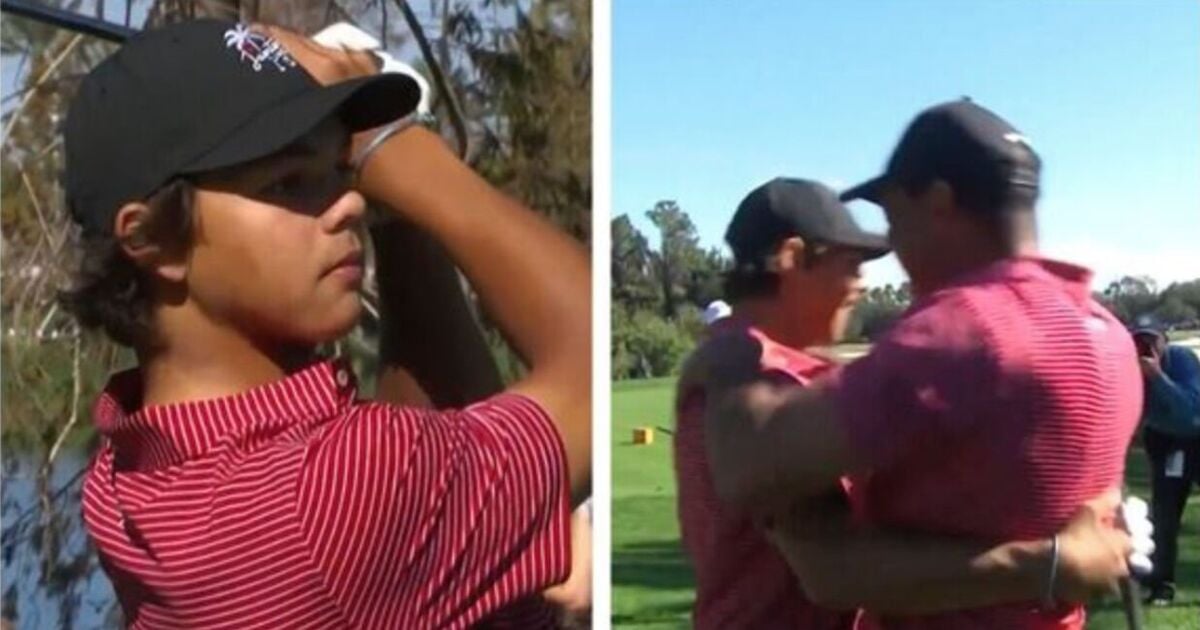 Tiger Woods' son Charlie makes epic hole in one as dad produces heartwarming reaction