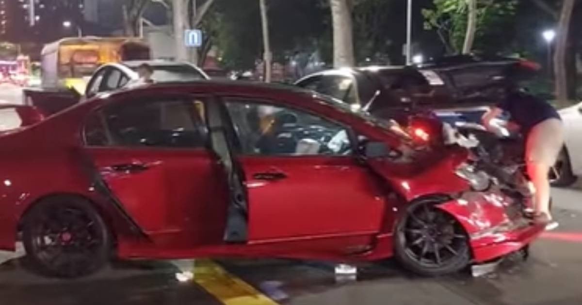 Unlicensed driver arrested after Yishun multi-vehicle crash