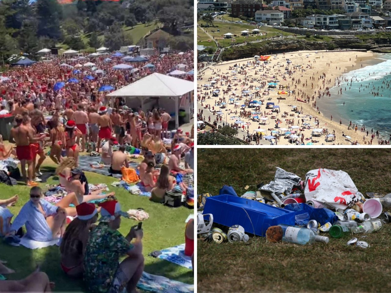 Wild scenes at Christmas Day beach bash