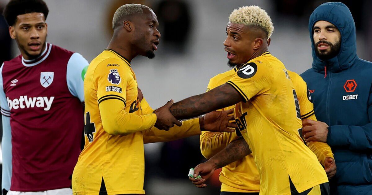 Wolves star Mario Lemina scraps with own staff and team-mates in chaos after West Ham loss