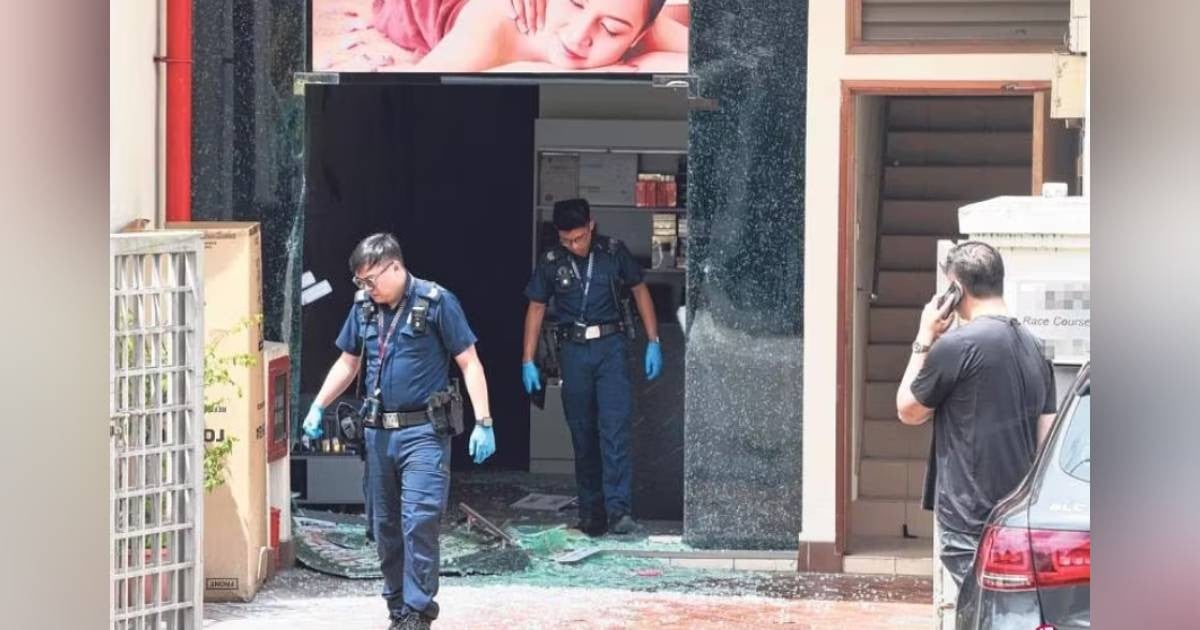 Woman fired from Little India massage parlour arrested for smashing store's glass door