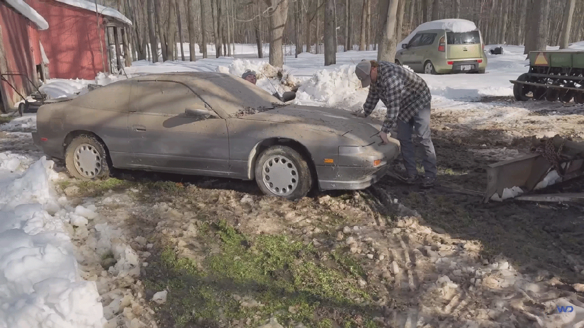 Dust-Caked Nissan 240SX Get Much Needed Deep Clean After Over 25 Years In Barn