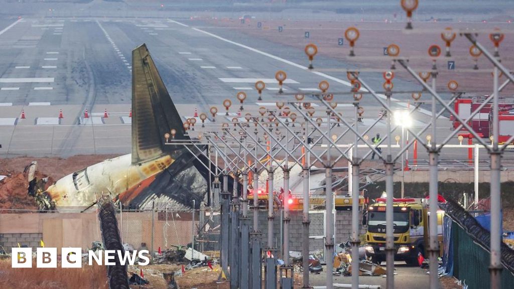 Why was there a wall near runway at S Korea plane crash airport?