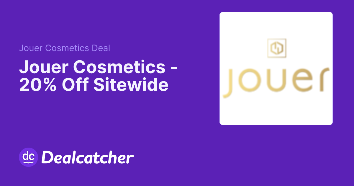 Jouer Cosmetics - 20% Off Sitewide