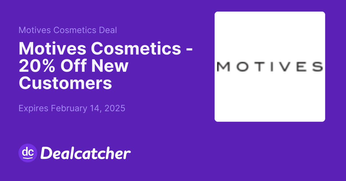 Motives Cosmetics - 20% Off New Customers