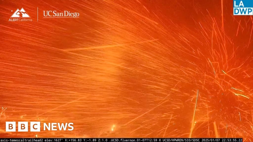 Timelapse captures intensity of roaring fire in Palisades