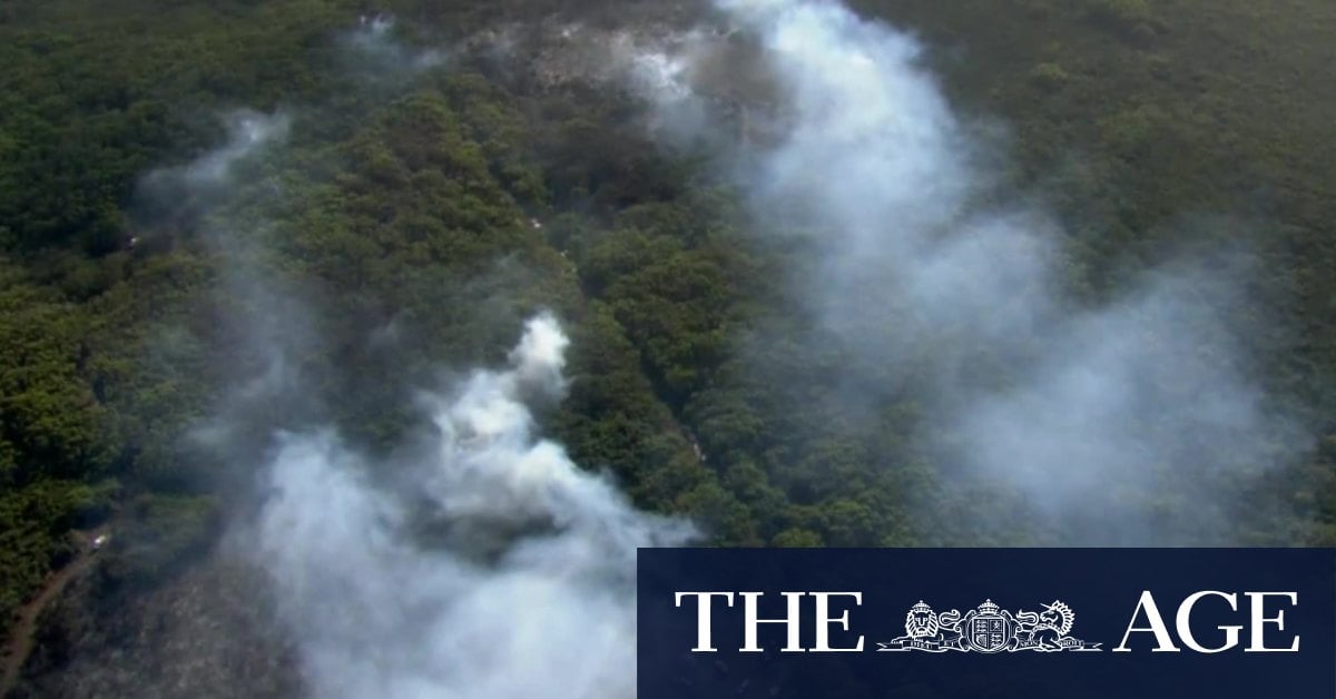 Bushfire burns in Victoria's Cape Otway