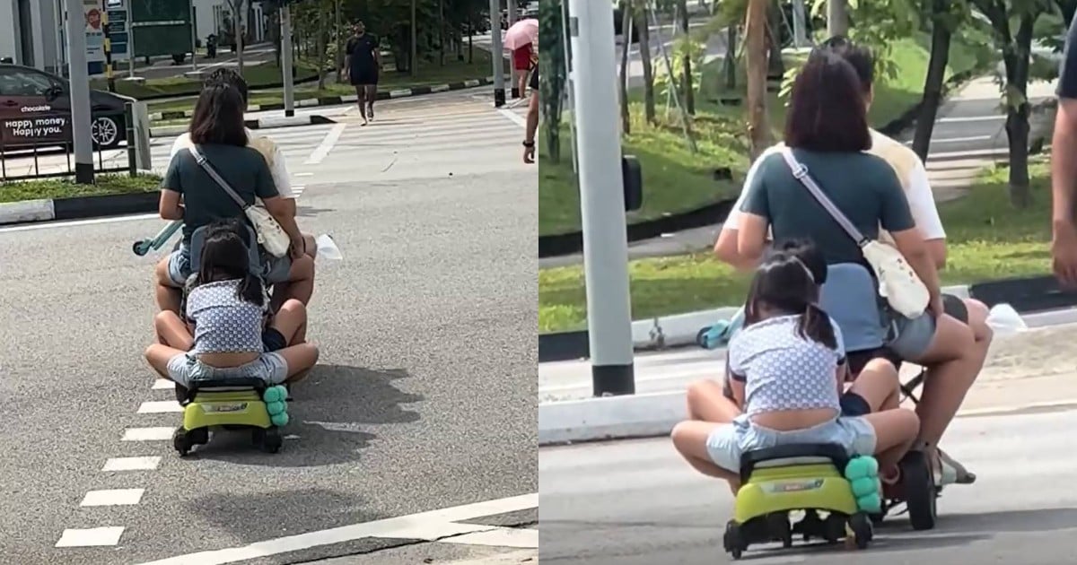 Family of 4 spotted riding mobility scooter in Woodlands triggers safety concerns 